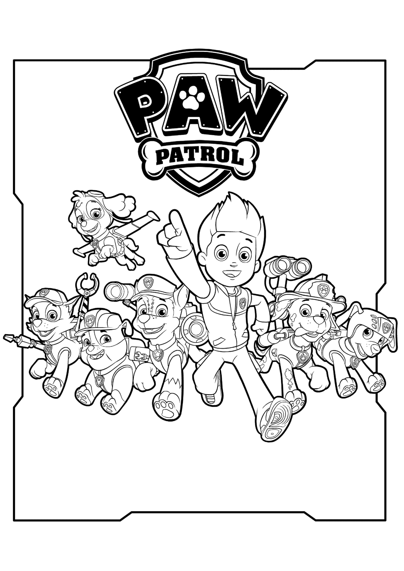All Paw Patrol Characters Coloring Page Free Printable All Paw Patrol Characters Coloring Page Free Printable