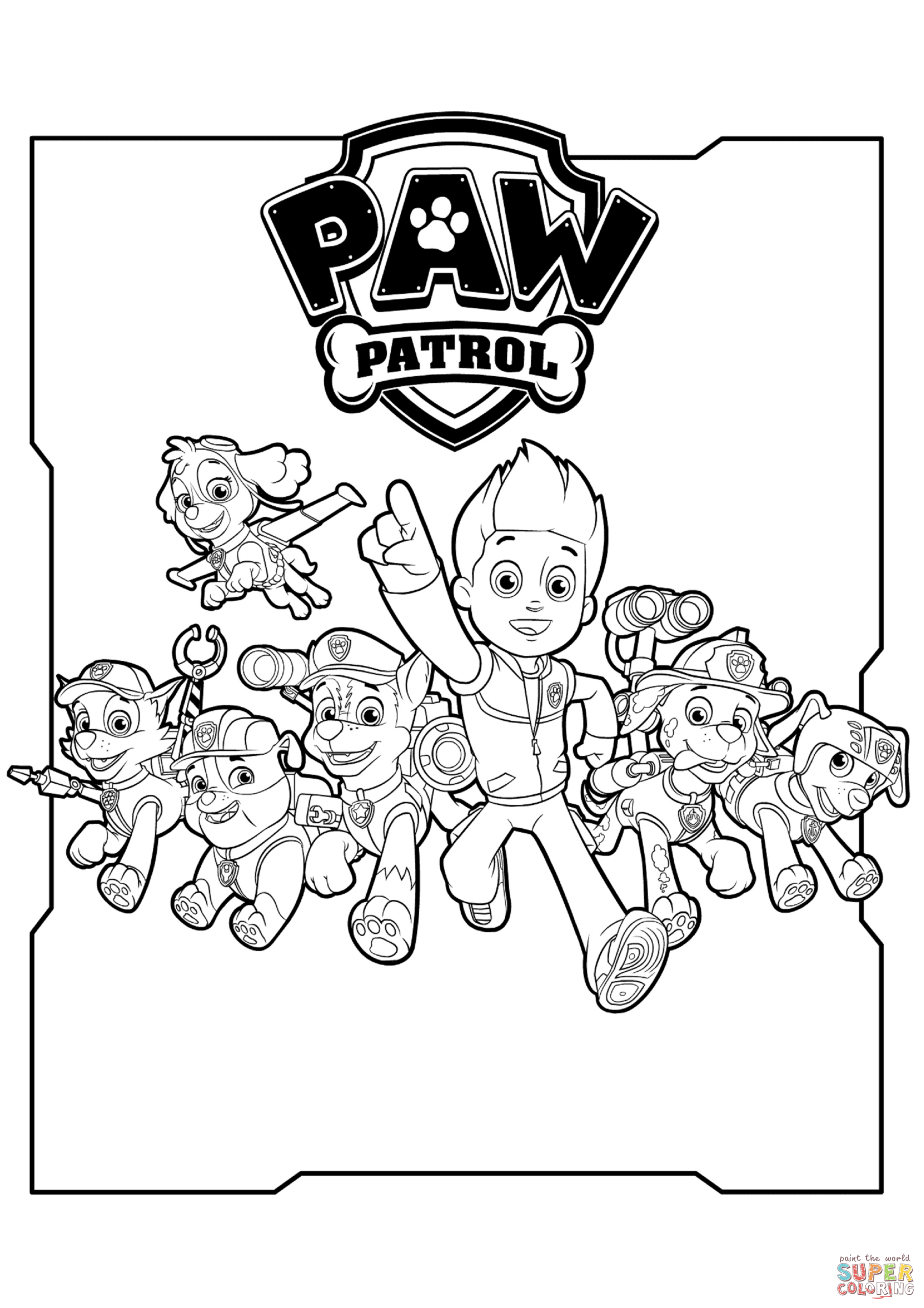 All Paw Patrol Characters Coloring Page Free Printable All Paw Patrol Characters Coloring Page Free Printable