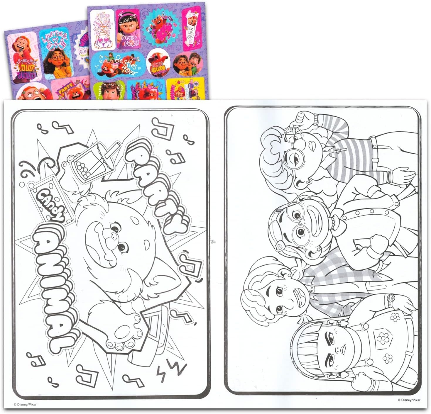 turning red characters coloring pages