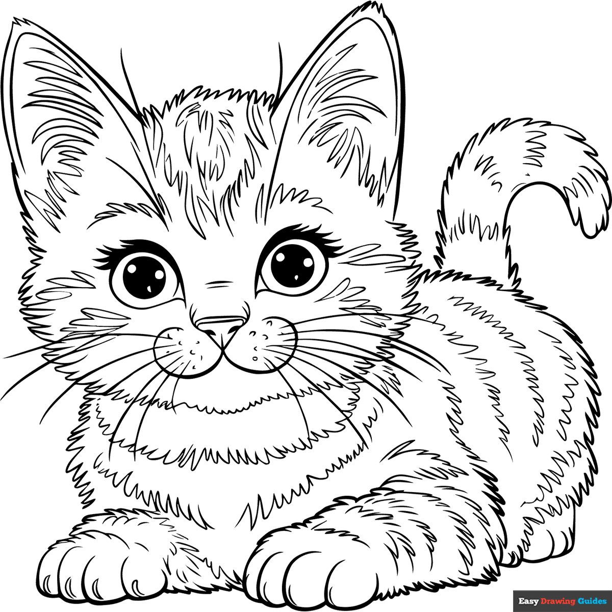 American Shorthair Kitten Coloring Page Easy Drawing Guides American Shorthair Kitten Coloring Page Easy Drawing Guides