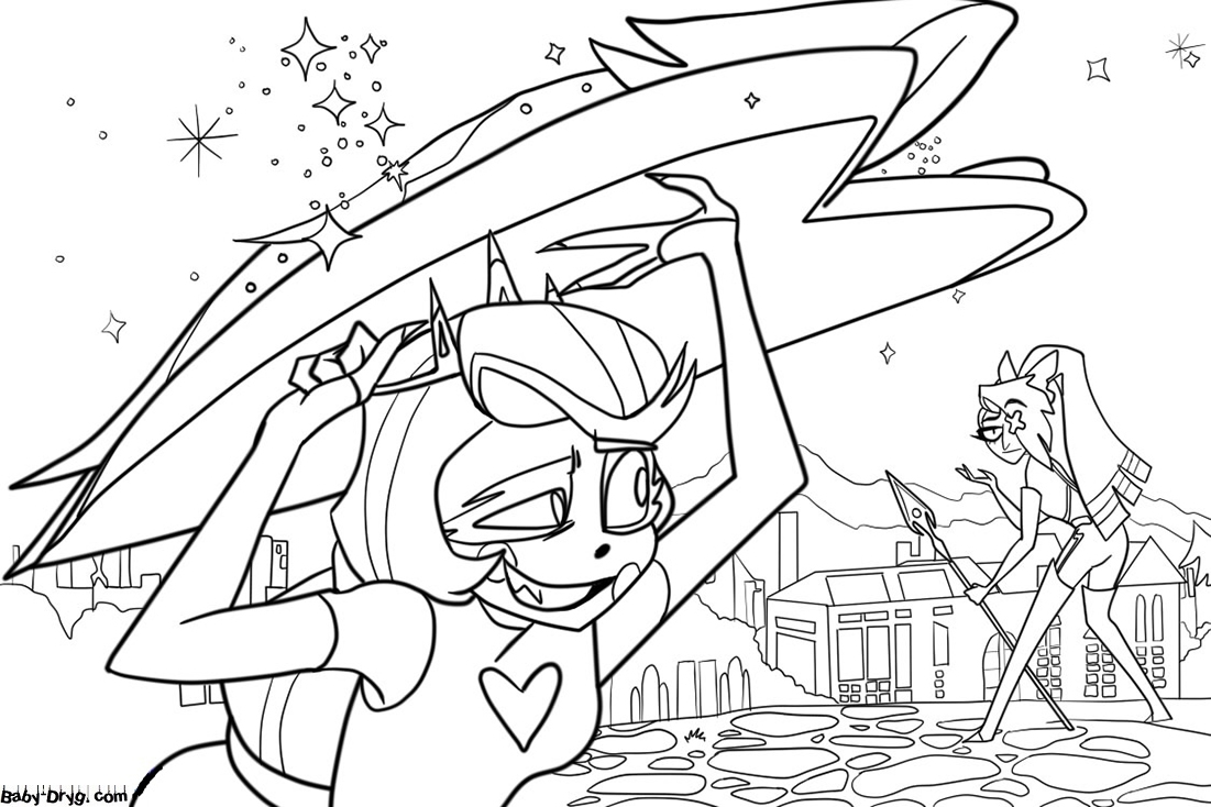 Angel Dust Coloring Page Coloring Hazbin Hotel Angel Dust Coloring Page Coloring Hazbin Hotel