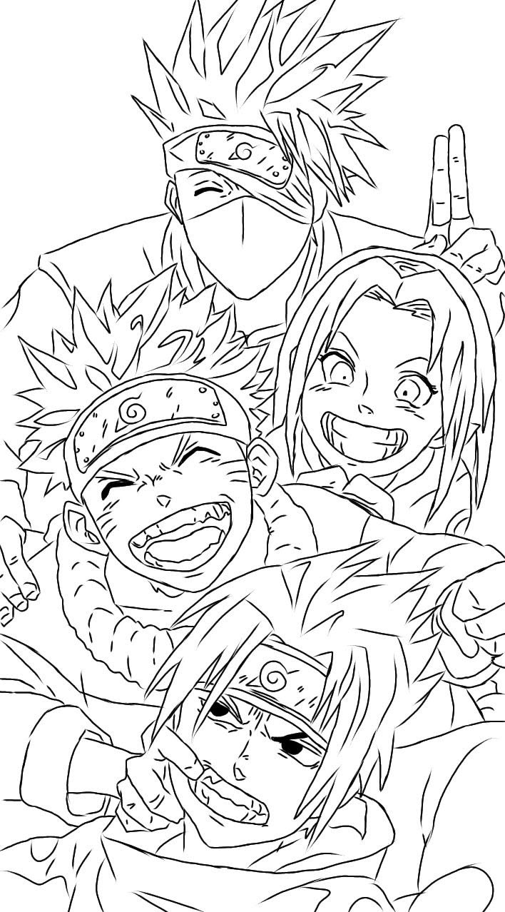naruto characters coloring pages