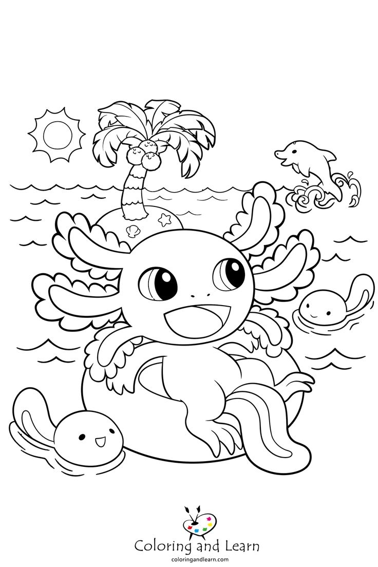 free printable axolotl coloring pages free printable axolotl coloring pages