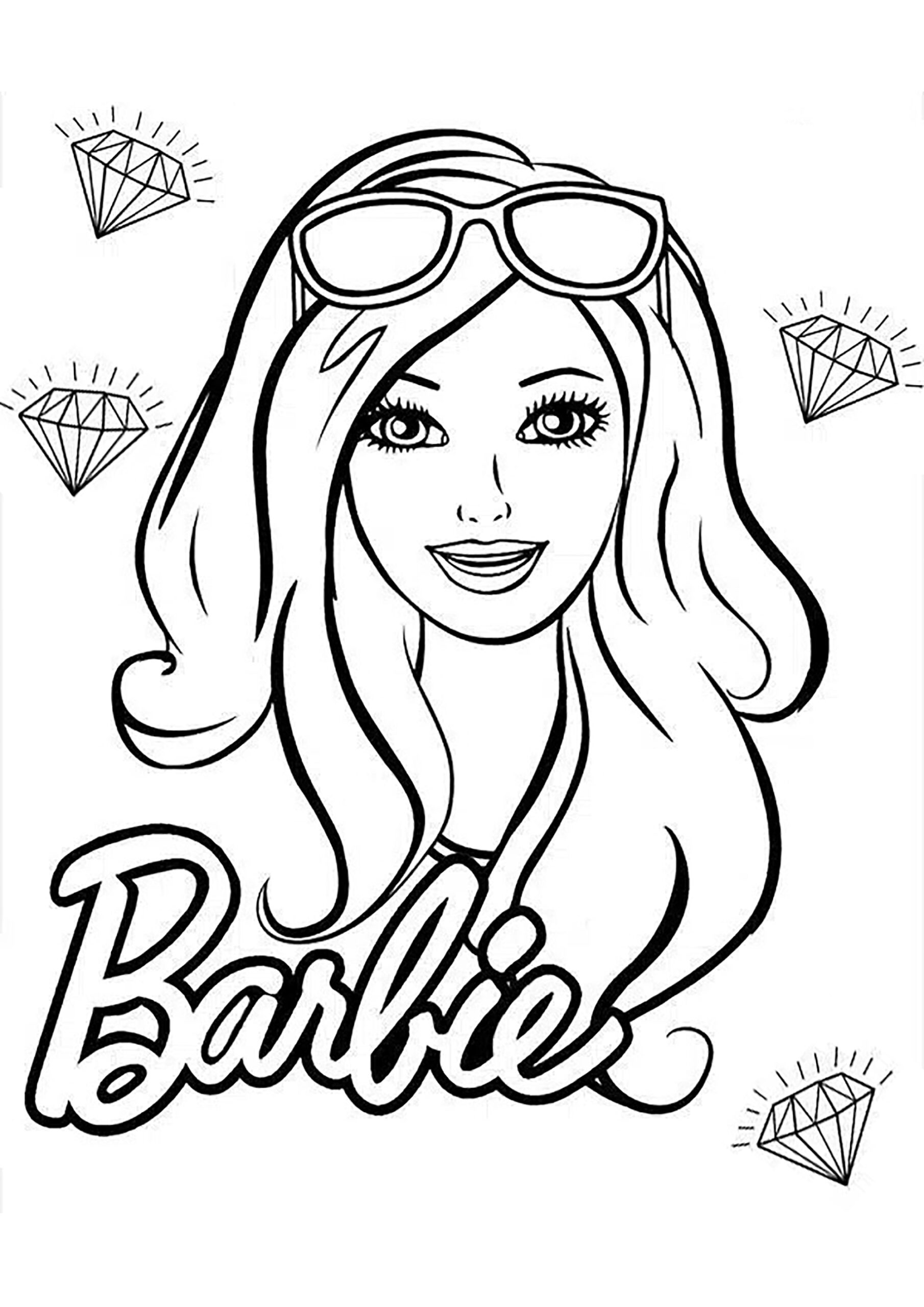 Barbie Face With Diamonds Around It Barbie Coloring Pages Barbie Face With Diamonds Around It Barbie Coloring Pages