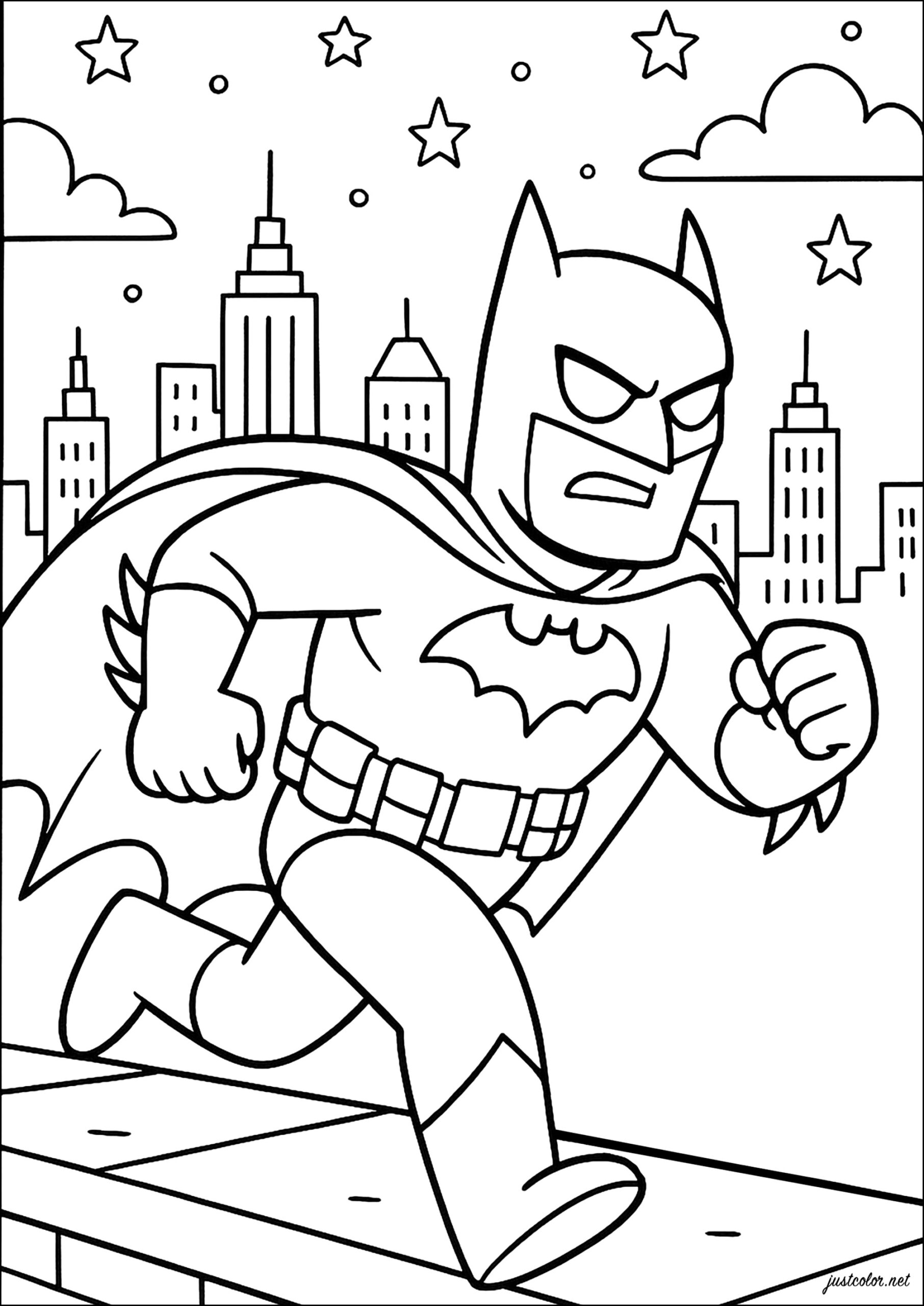 Batman In Action On Gotham s Rooftops Batman Coloring Pages Batman In Action On Gotham s Rooftops Batman Coloring Pages
