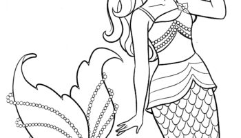 Beautiful Mermaid Barbie Coloring Pages YouLoveIt