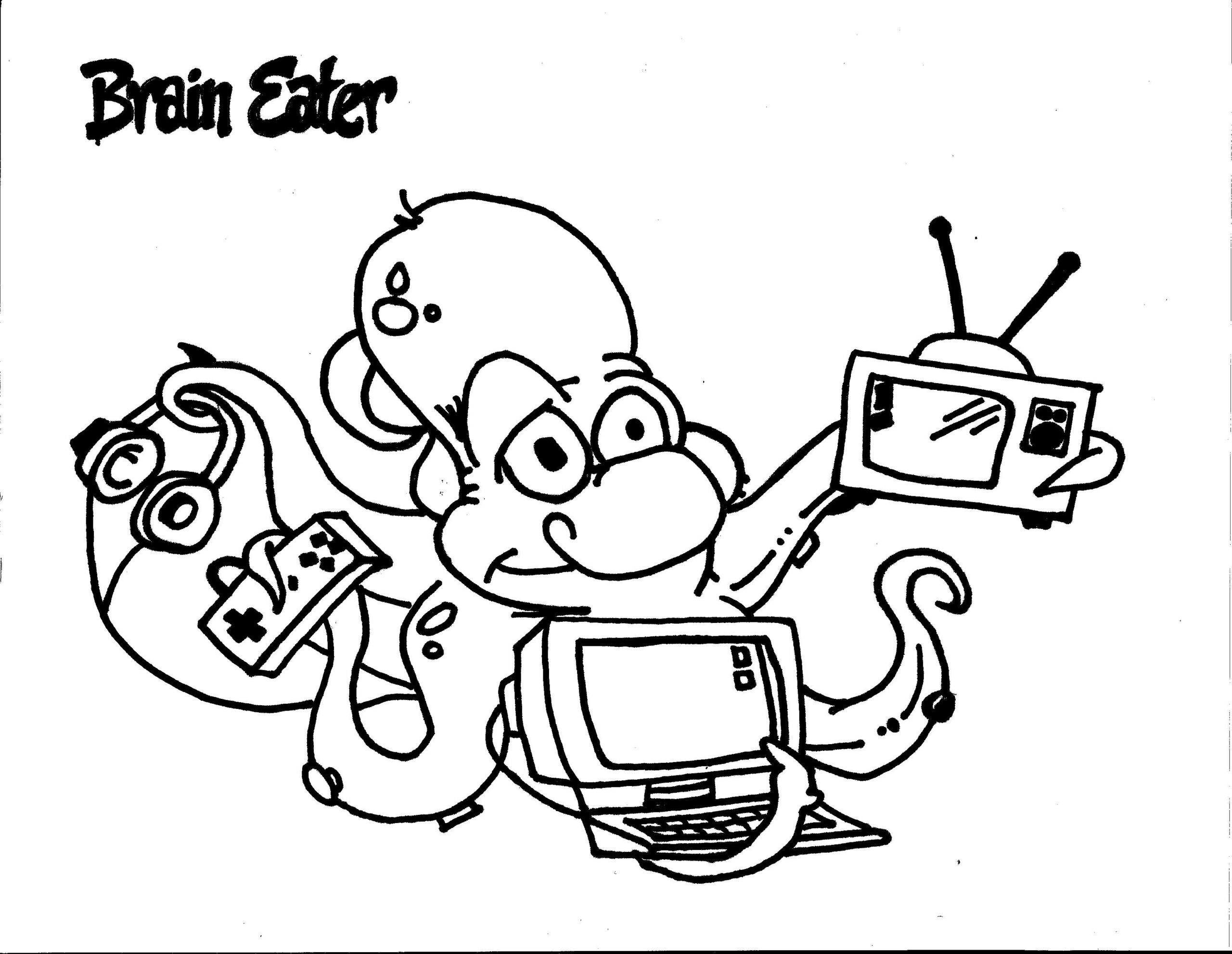Brain Eater Coloring Page Team Unthinkables Superflex Social Thinking 