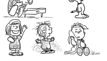 Charlie Brown Characters Coloring Page Free Printable
