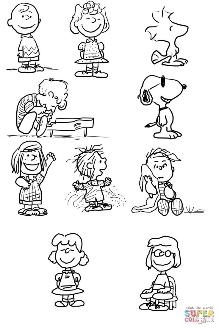 Charlie Brown Characters Coloring Page Free Printable Charlie Brown Characters Coloring Page Free Printable