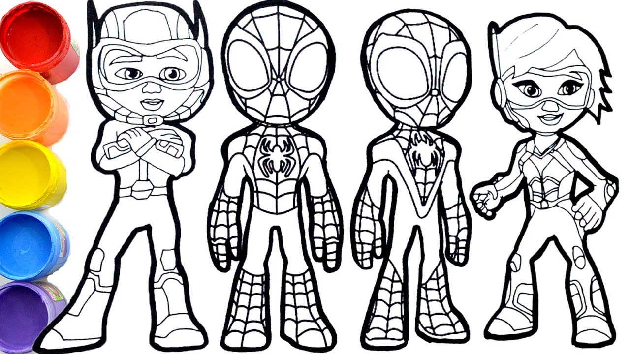 spidey and friends characters coloring pages