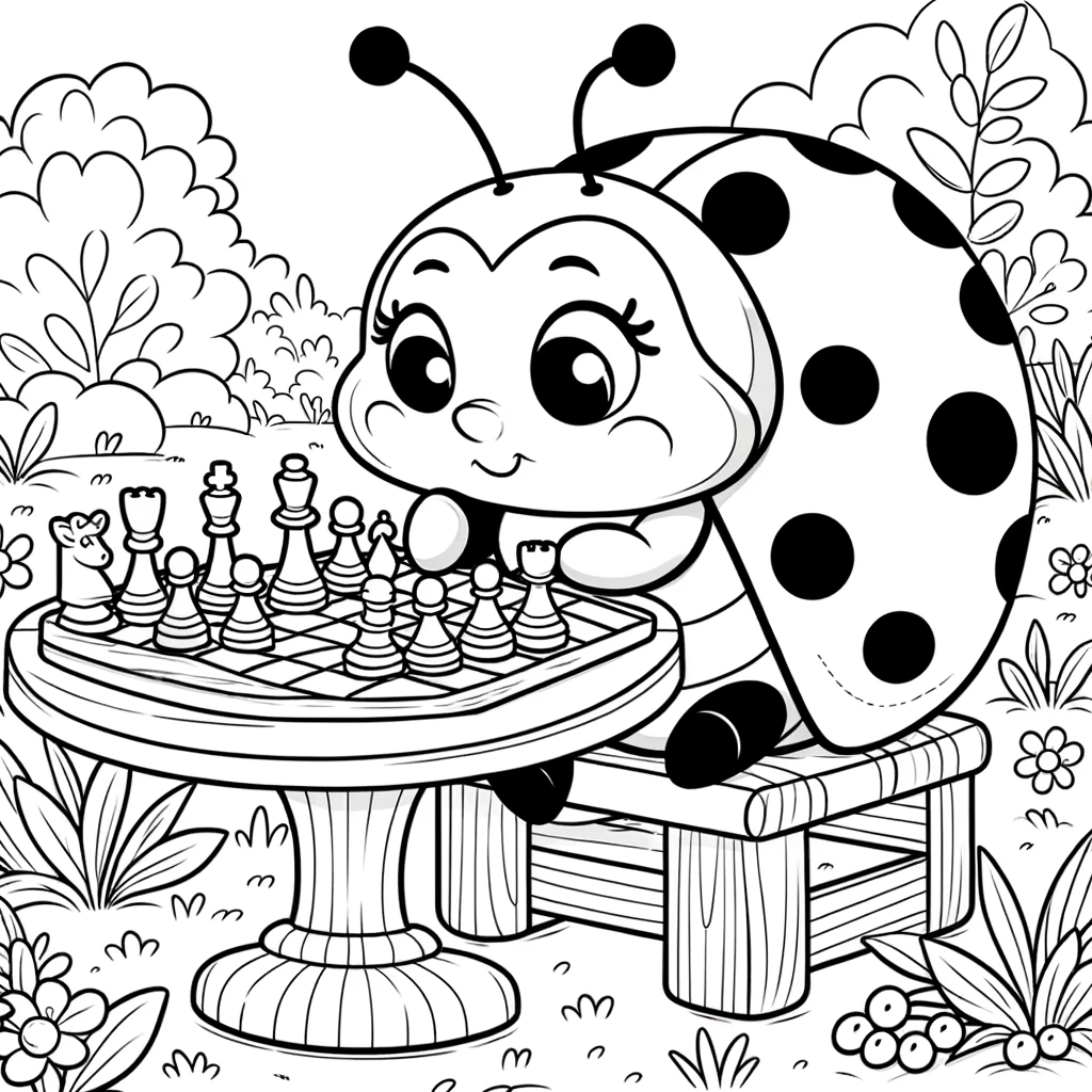 Coloring Page Ladybug Chess Color Page For Kids A Creative Learning Experience