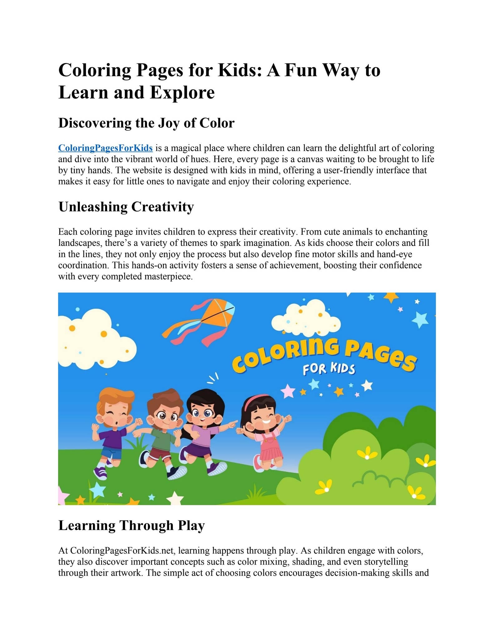 Coloring Pages For Kids A Fun Way To Learn And Explore By Coloring Pages For Kids Issuu