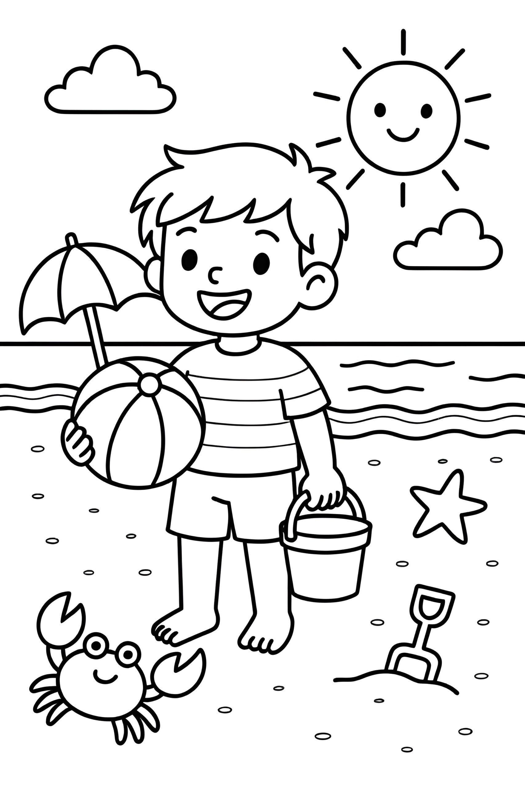 summer character coloring pages