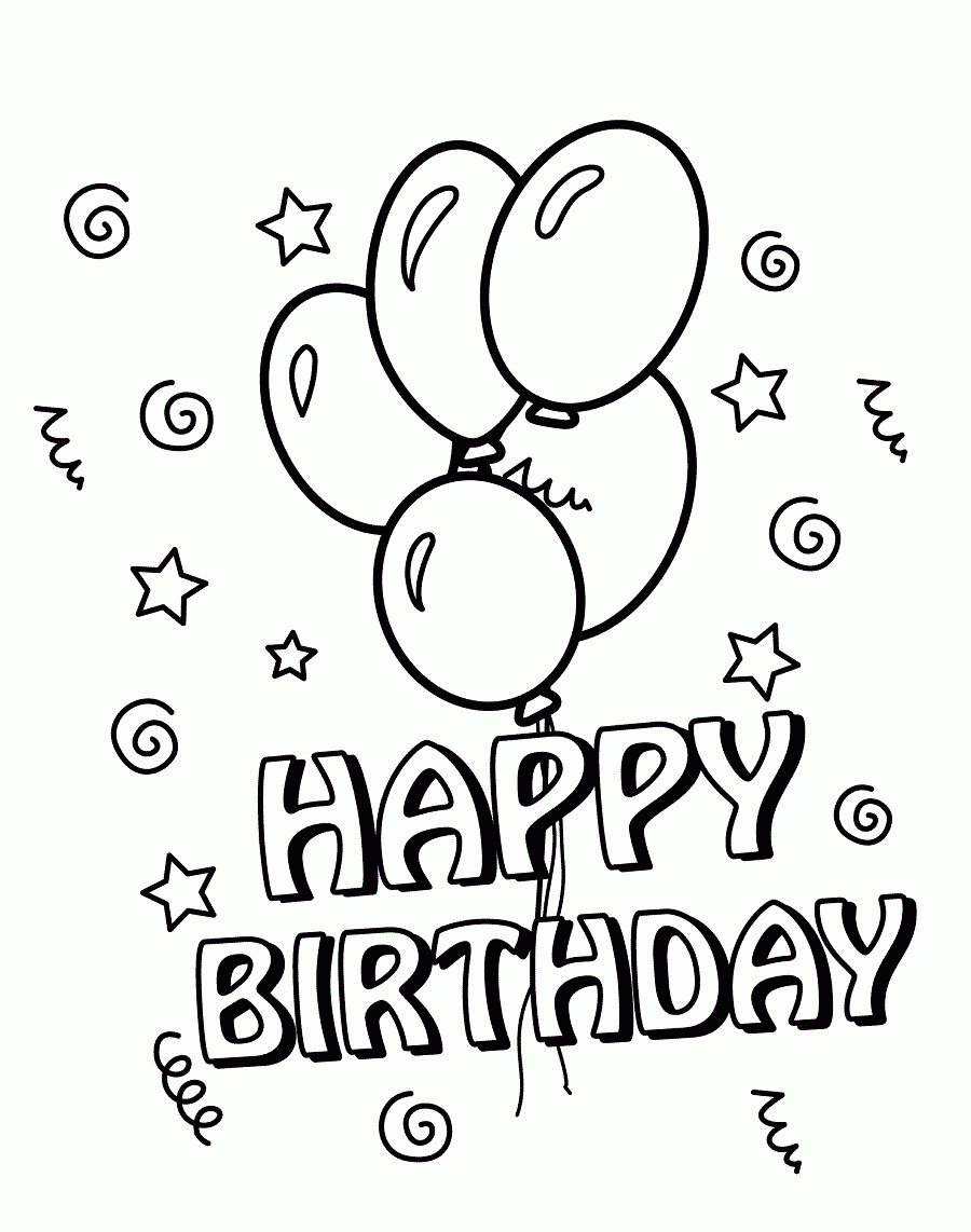 Coloring Pages Of Happy Birthday Coloring Pages Of Happy Birthday