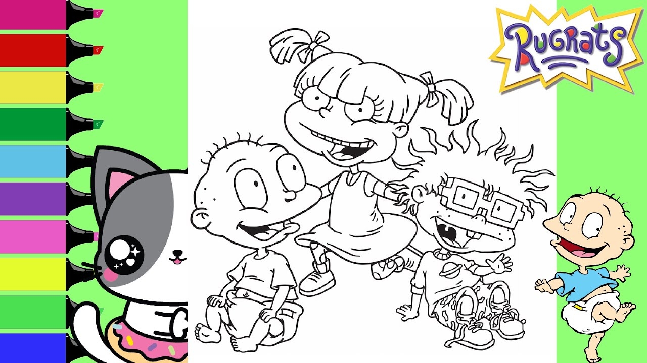 Coloring Rugrats Chuckie Tommy Angelica Pickles Coloring Book Sprinkled Donuts JR YouTube Coloring Rugrats Chuckie Tommy Angelica Pickles Coloring Book Sprinkled Donuts JR YouTube