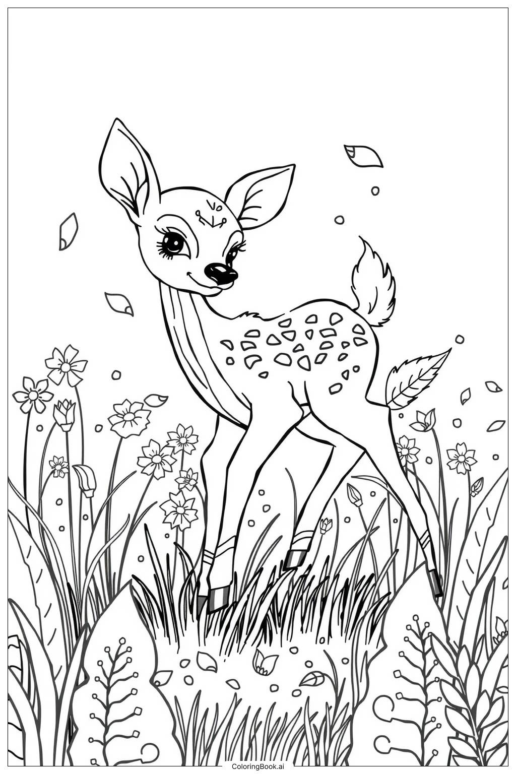 printable deer coloring pages