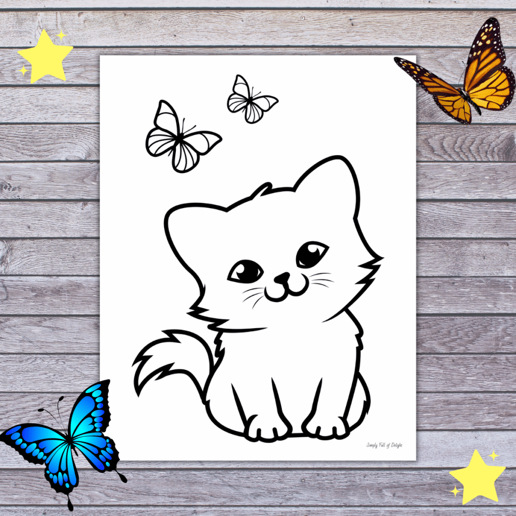 printable cat coloring pages free
