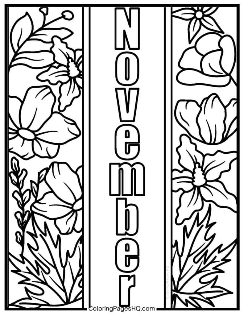 Cute November Coloring Pages Free PDF Printables Coloring Pages HQ