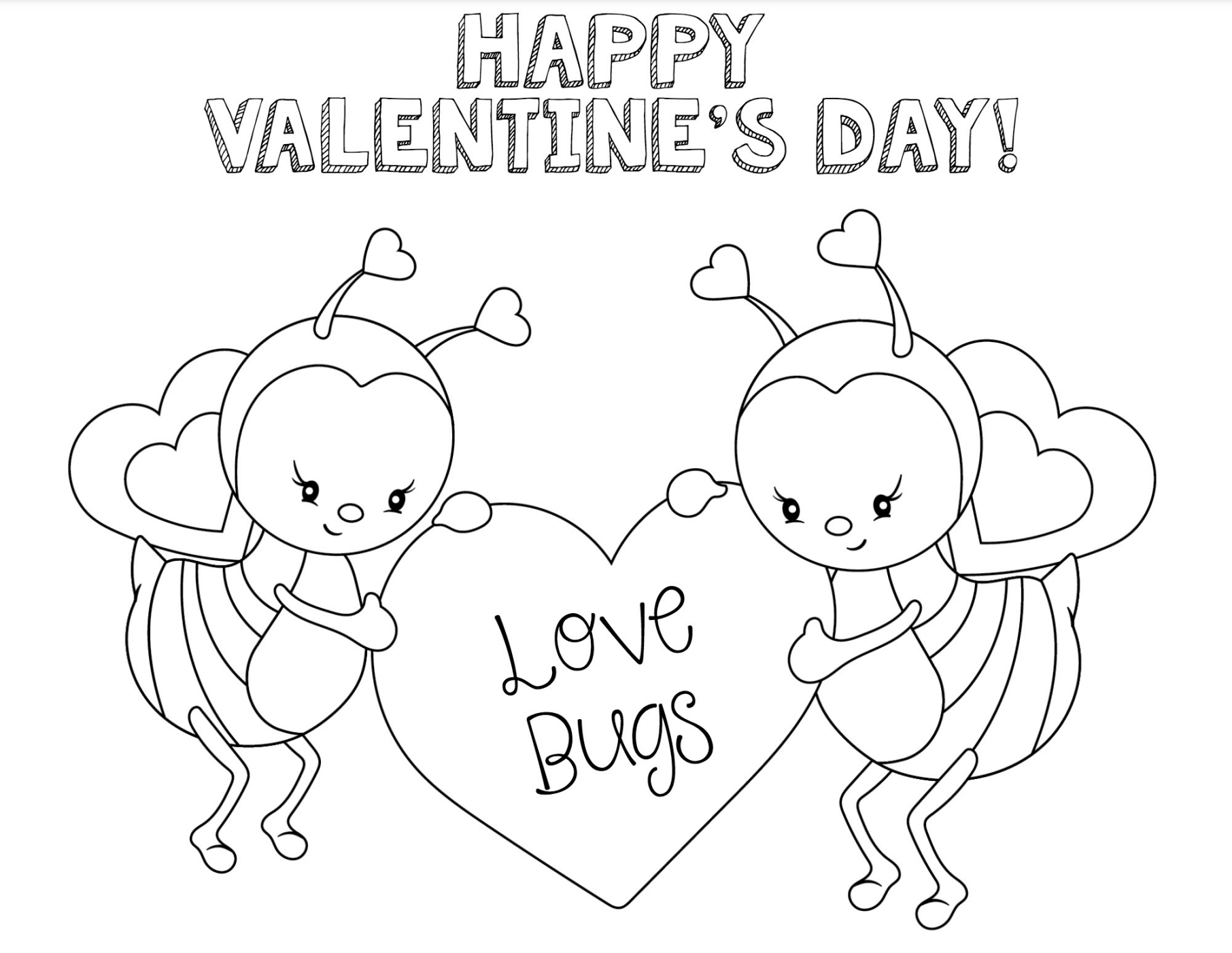 Cute Valentine s Day Coloring Pages For Kids Crazy Little Projects
