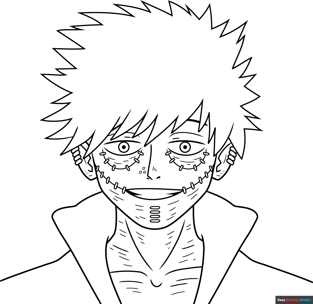 Dabi From My Hero Academia Coloring Page Easy Drawing Guides Dabi From My Hero Academia Coloring Page Easy Drawing Guides