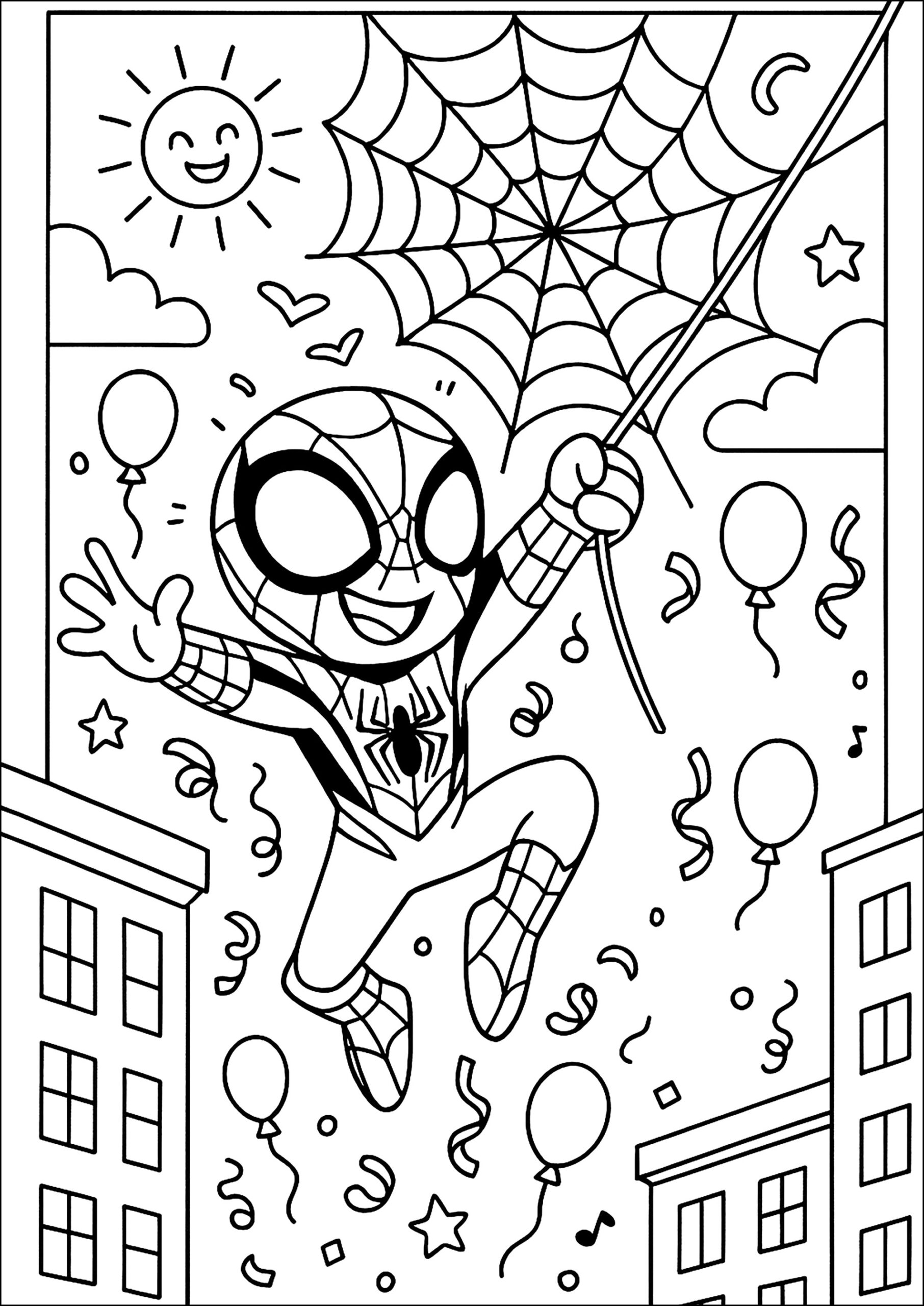 Day Of Celebration Spidey And His Amazing Friends Coloring Pages