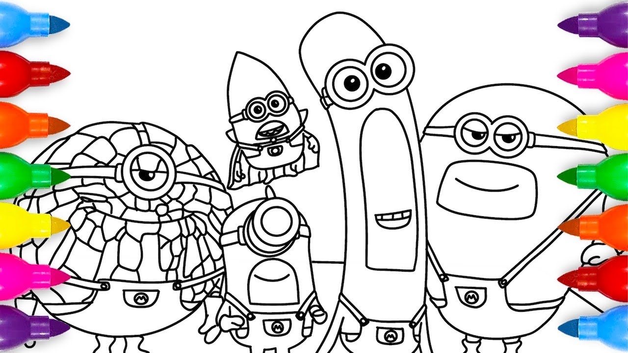 minions characters coloring pages minions characters coloring pages