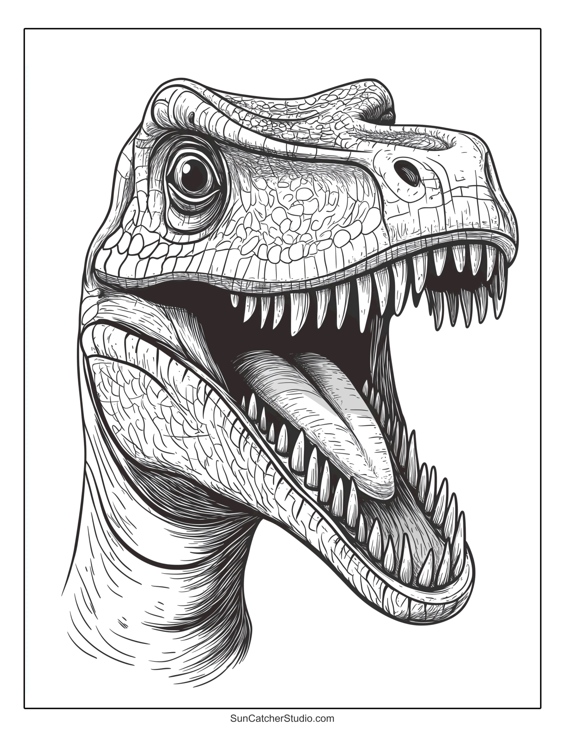 Dinosaur Coloring Pages And Coloring Sheets Free Printables Lettering SVG Files Tools Apps