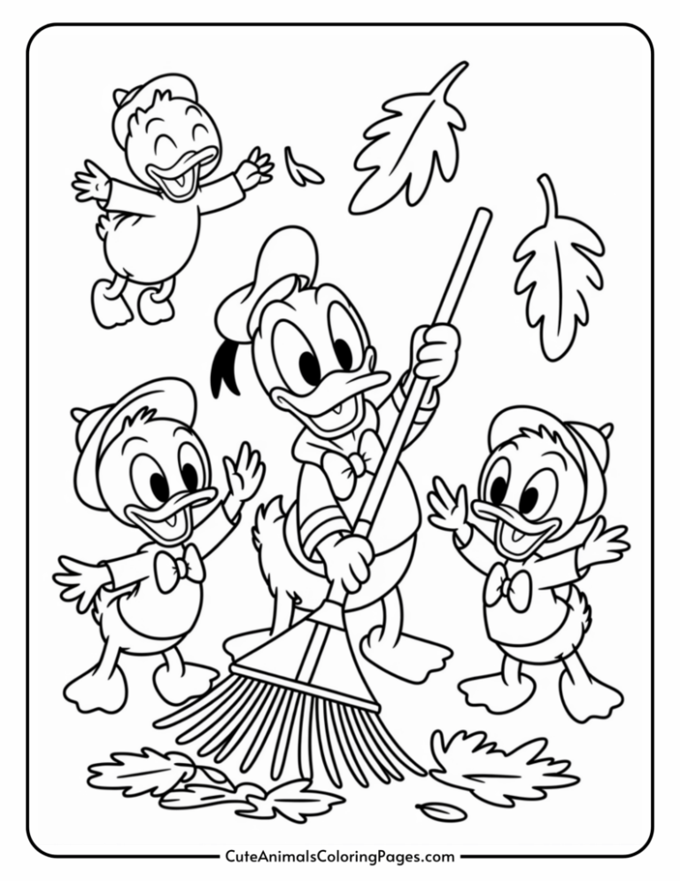 Disney Fall Coloring Pages 8 Free Printables Cute Animals Coloring Pages