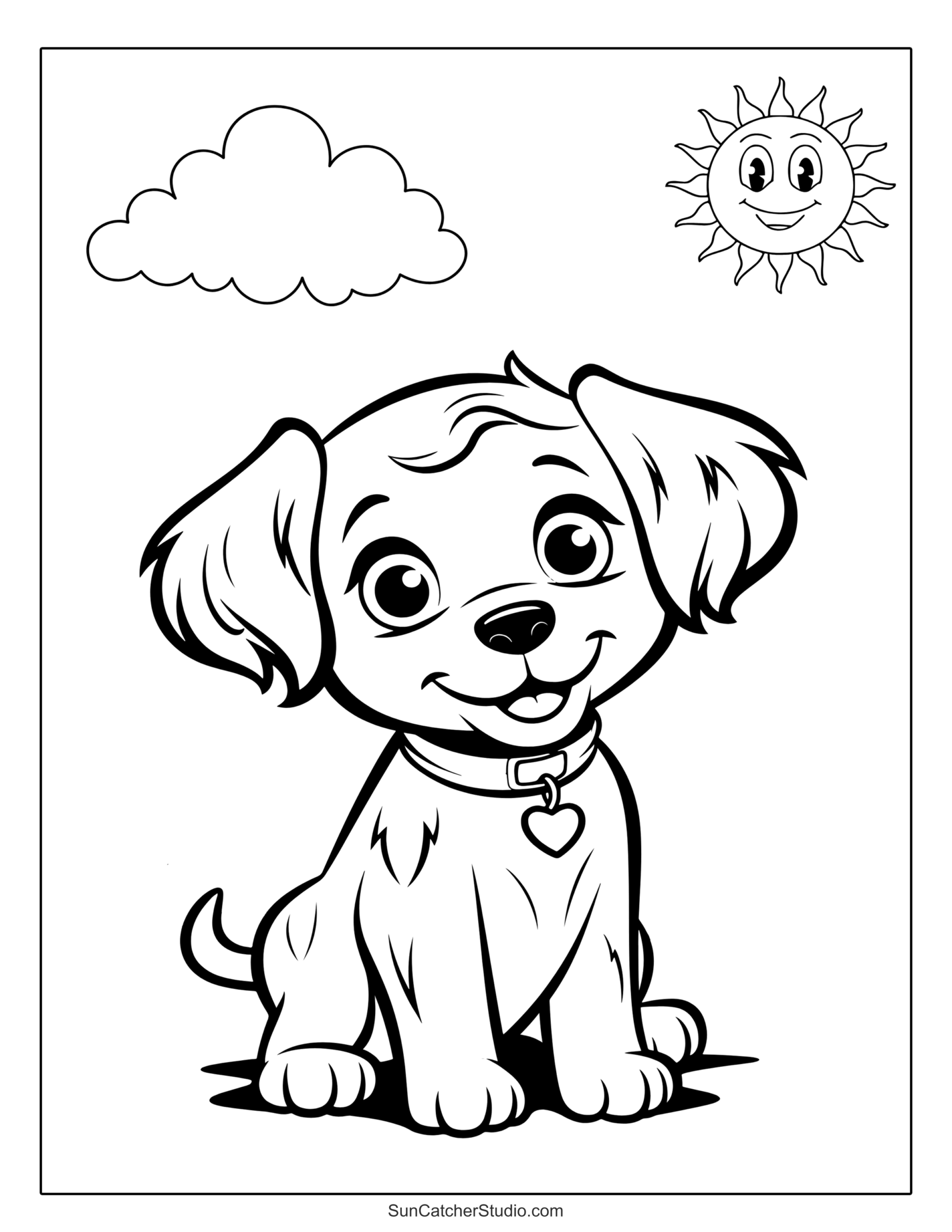 Dog And Puppy Coloring Pages And Coloring Sheets Free Printables Lettering SVG Files Tools Apps Dog And Puppy Coloring Pages And Coloring Sheets Free Printables Lettering SVG Files Tools Apps