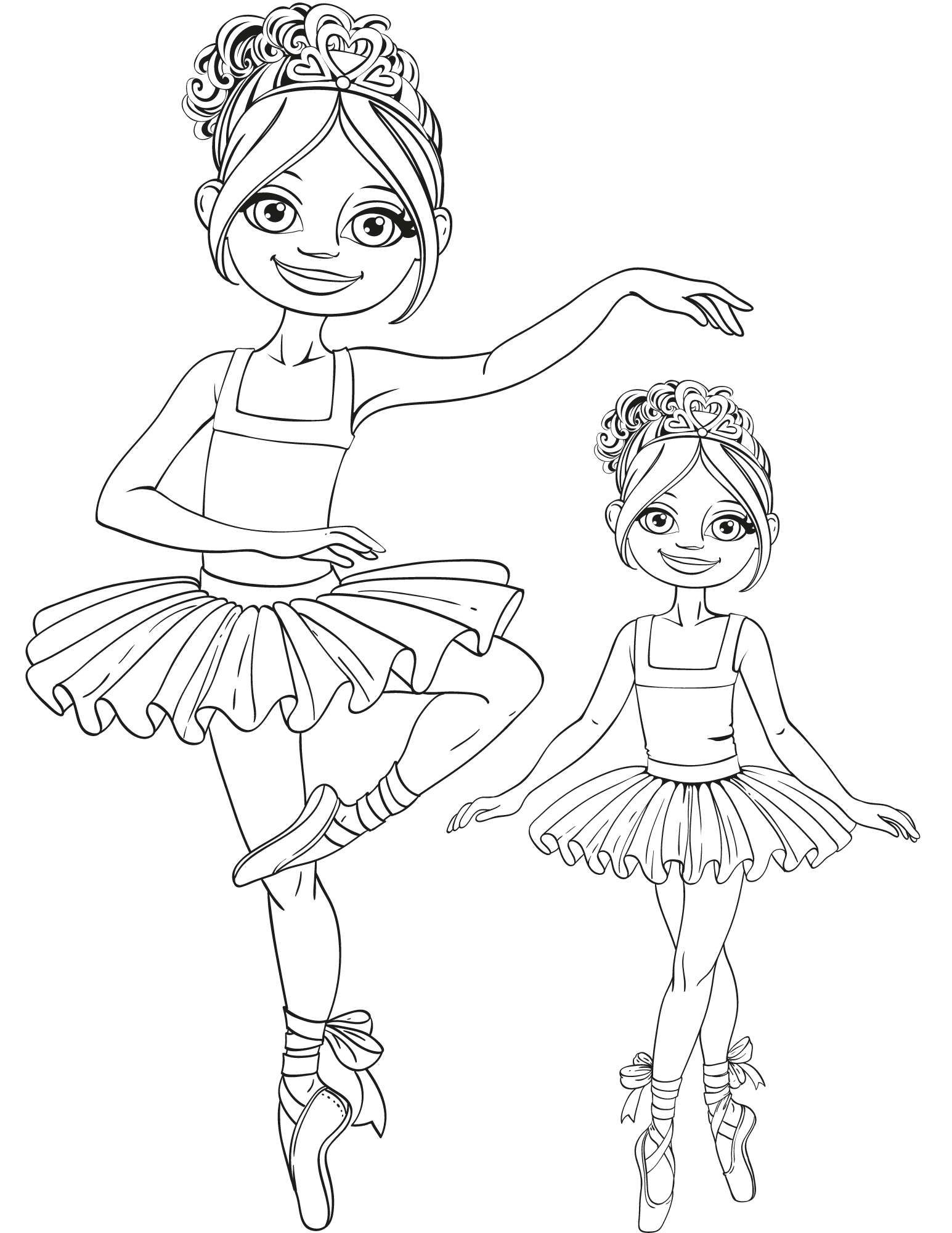 Ballerina Printable Coloring Pages - Free coloring pages to print