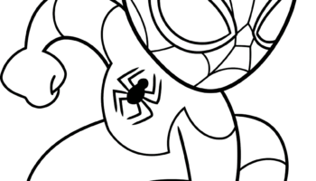 Easy Cartoon Spider Man Coloring Page Easy Drawing Guides