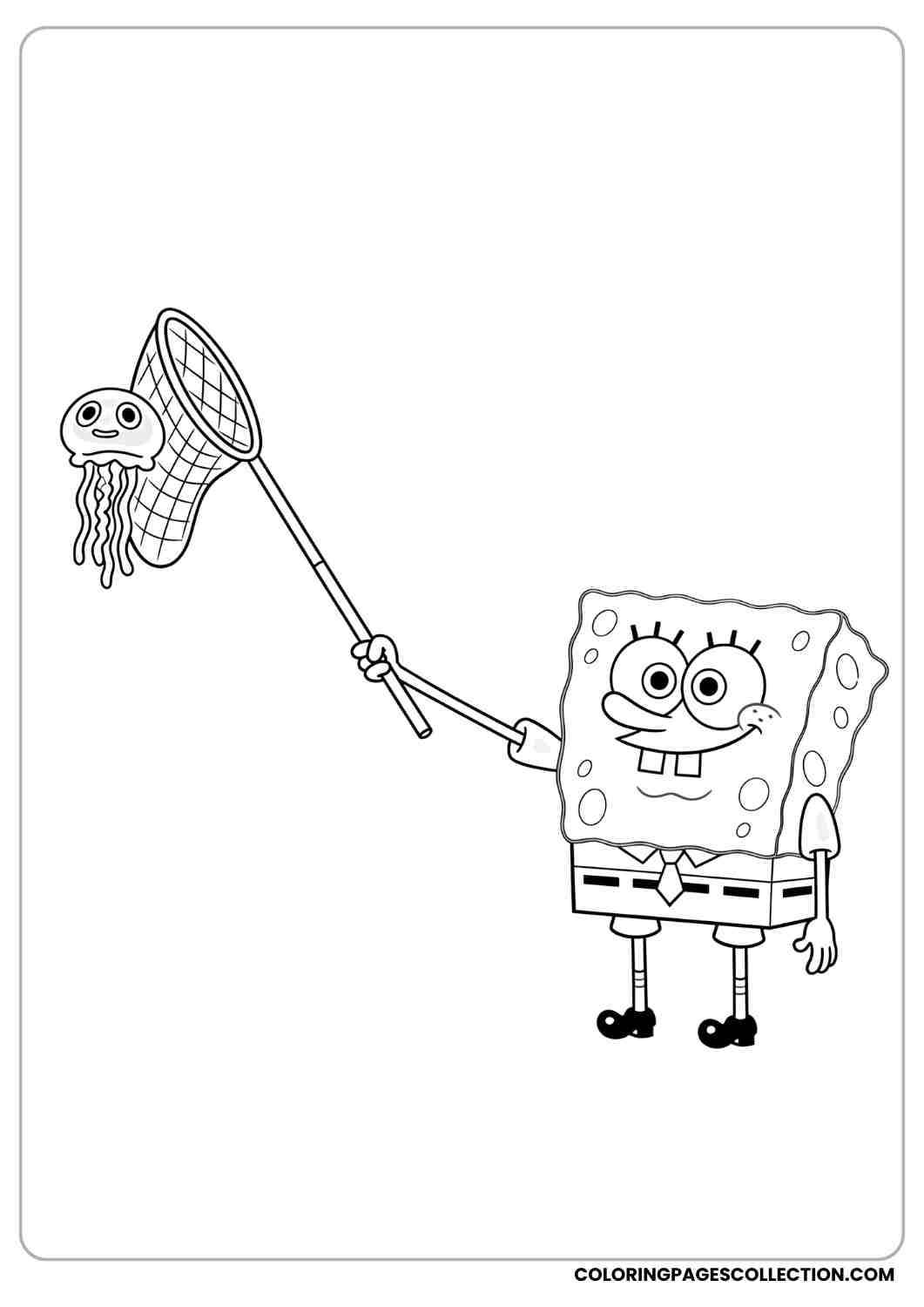 Easy Spongebob Coloring Pages With Printable PDF Free 