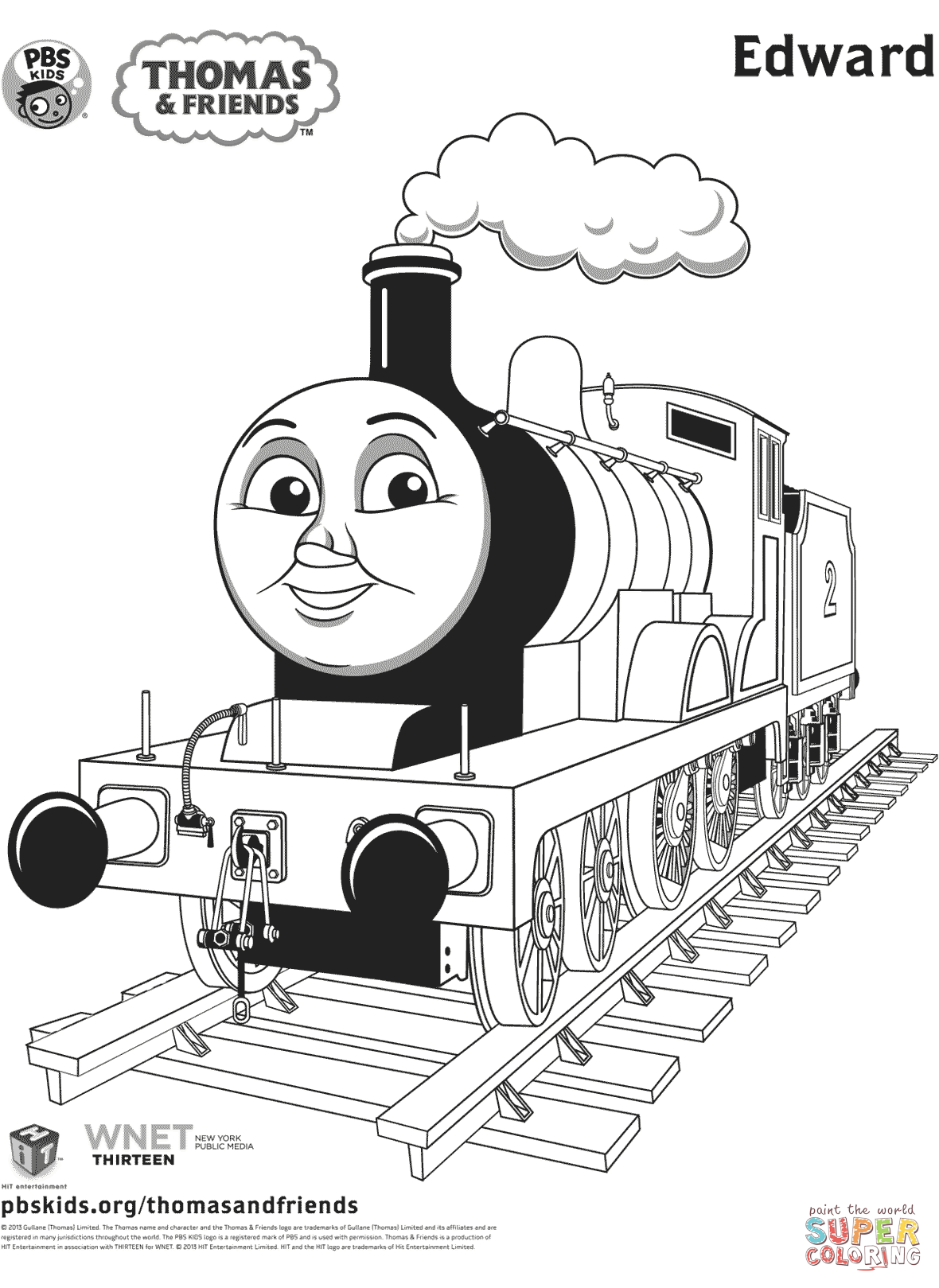 Edward From Thomas Friends Coloring Page Free Printable
