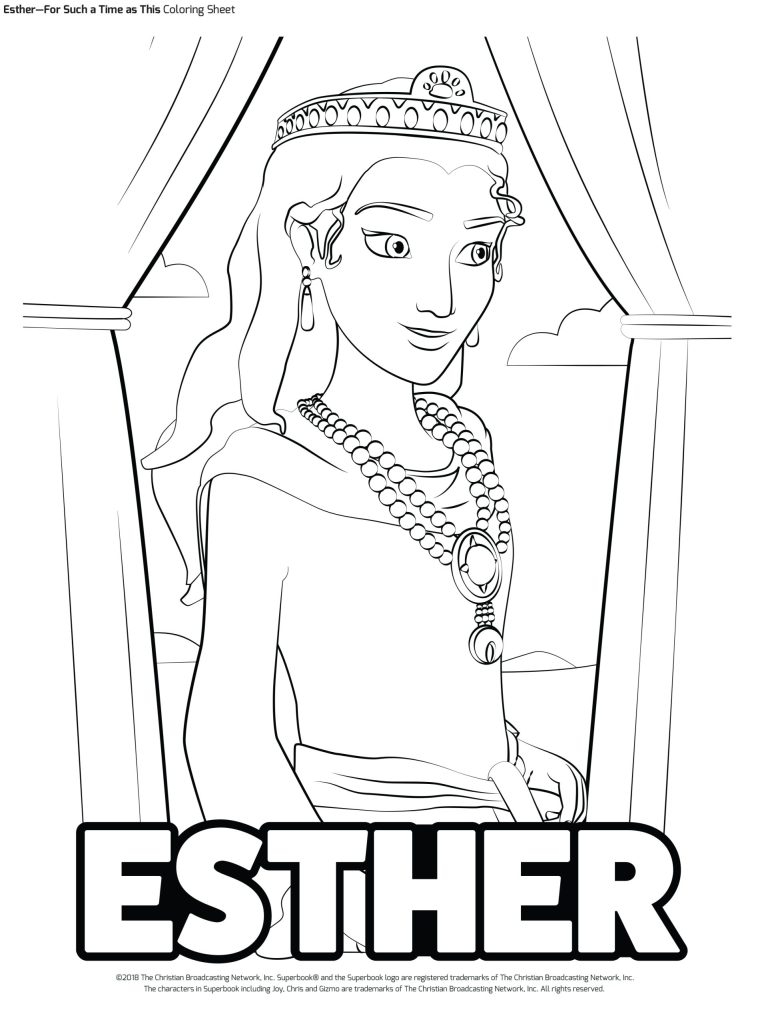 Esther Coloring Sheet Superbook Academy South Africa Esther Coloring Sheet Superbook Academy South Africa