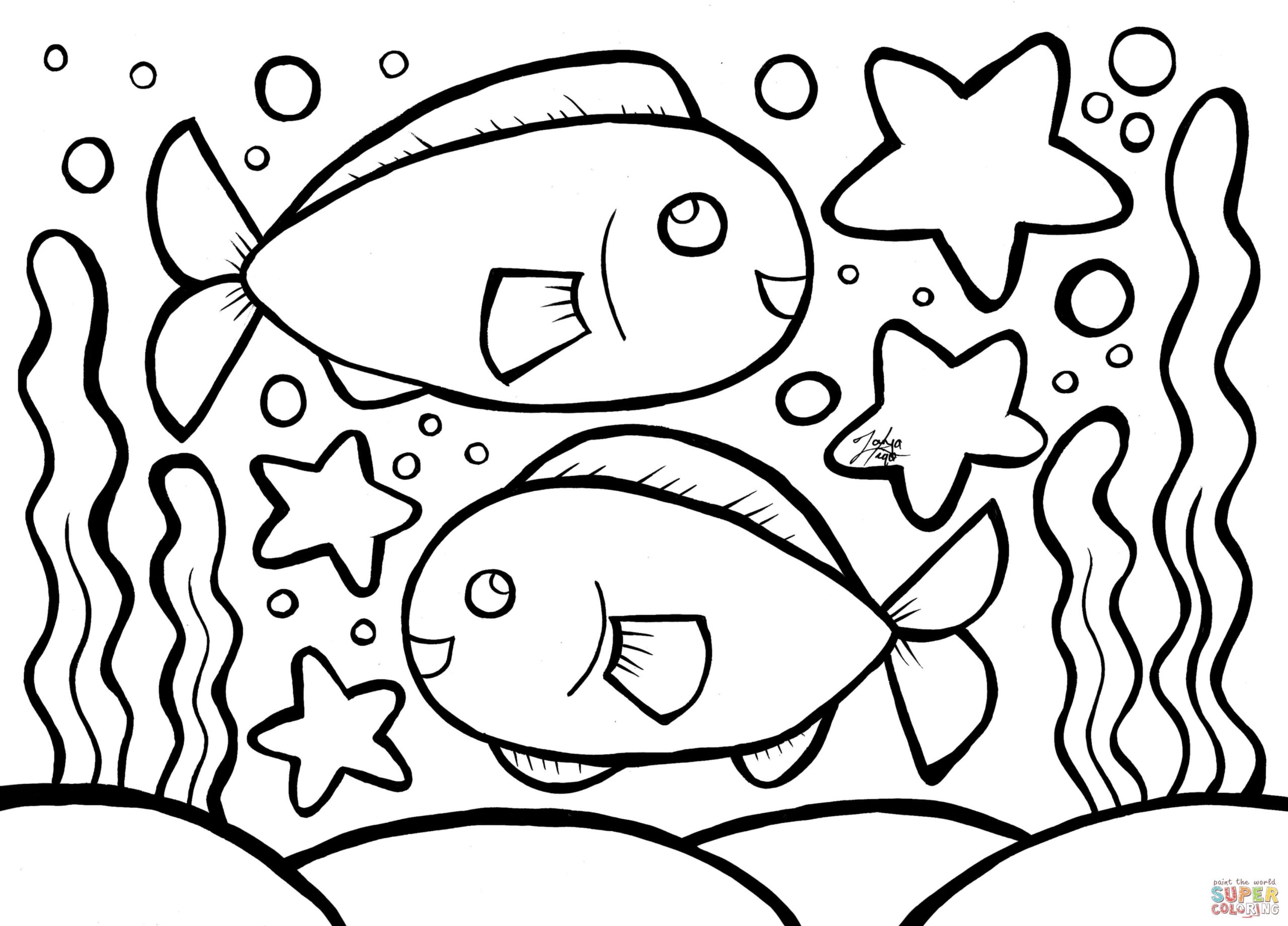 Fish Coloring Page Free Printable