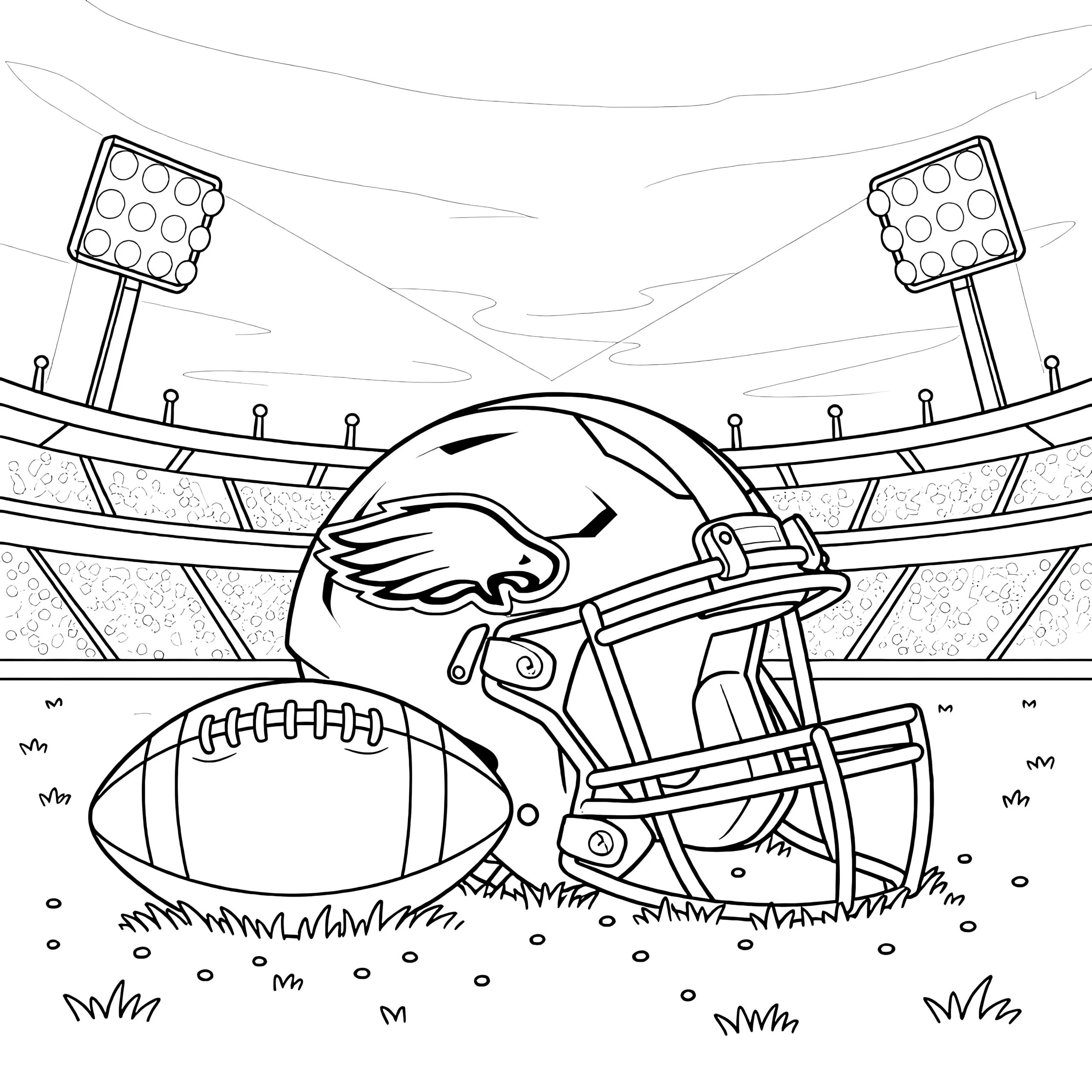 Football Coloring Coloring Pages Mimi Panda