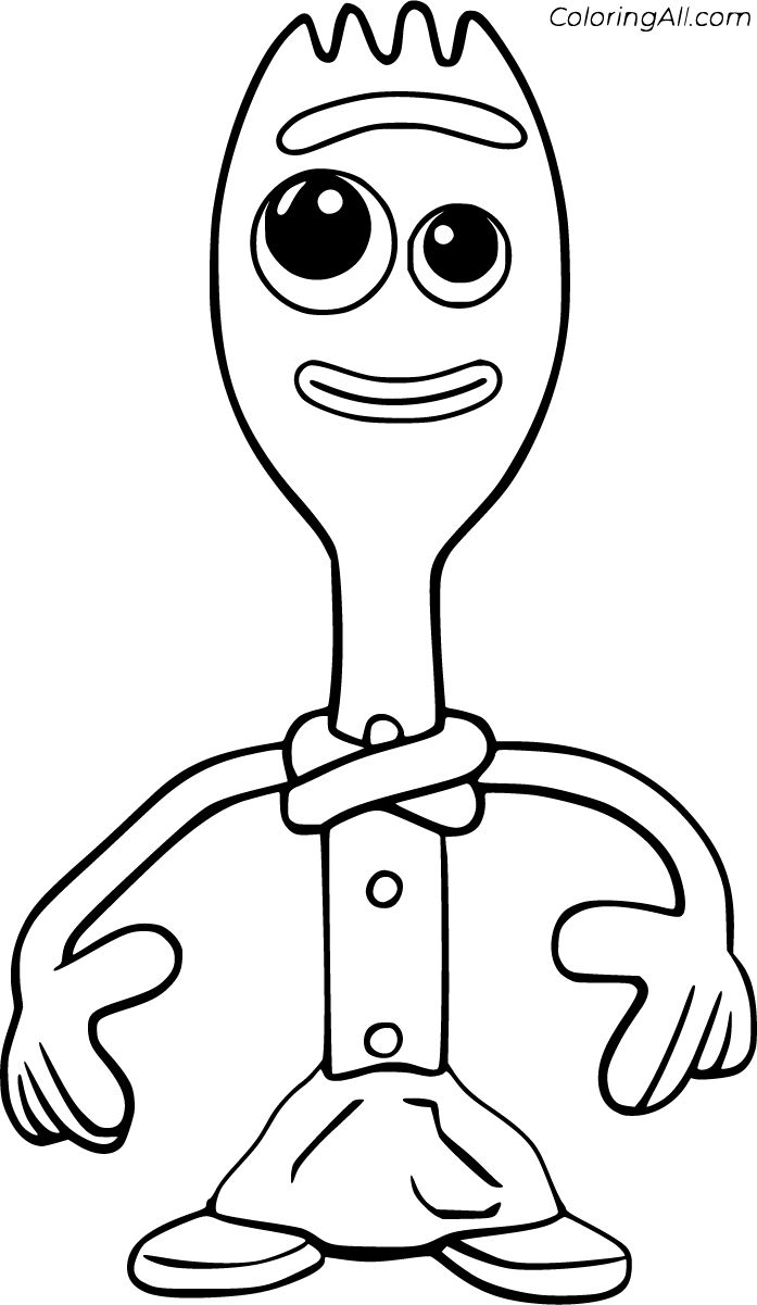 Forky Coloring Pages