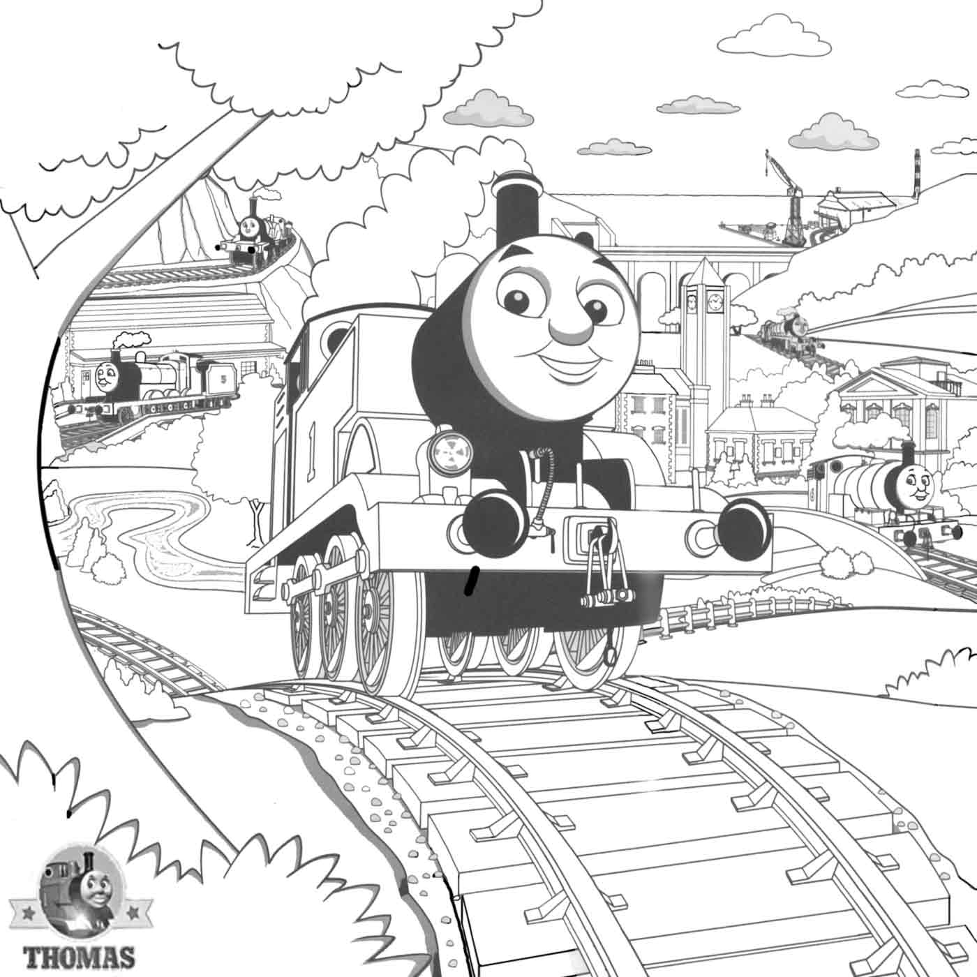 thomas the train characters coloring pages