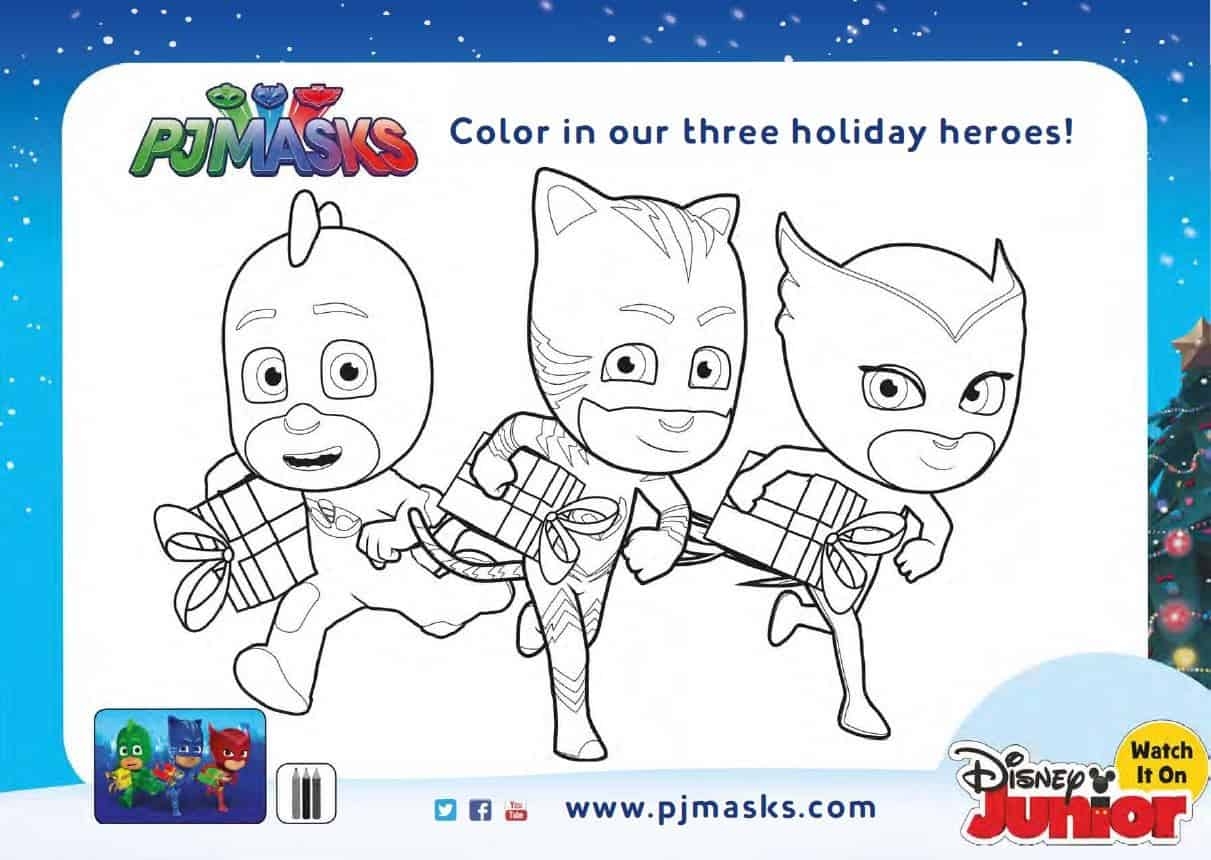 Free Holiday PJ Masks Coloring Pages And Activity Sheets Free Holiday PJ Masks Coloring Pages And Activity Sheets
