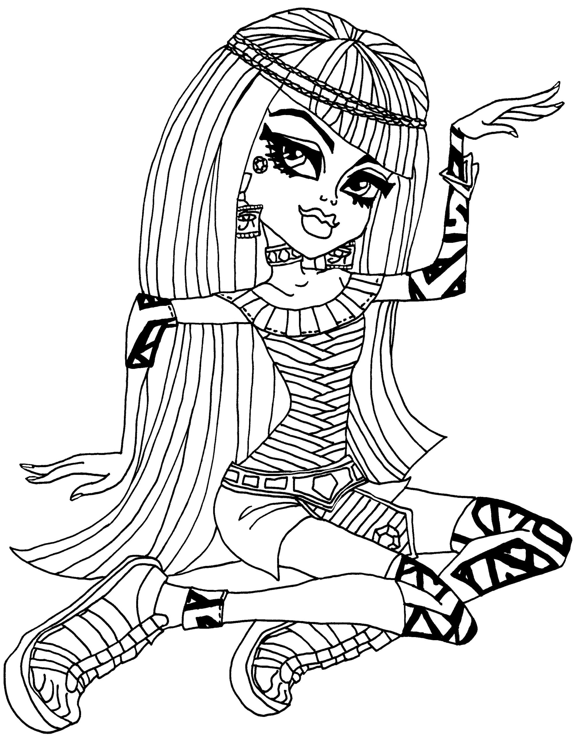 monster high coloring pages all characters