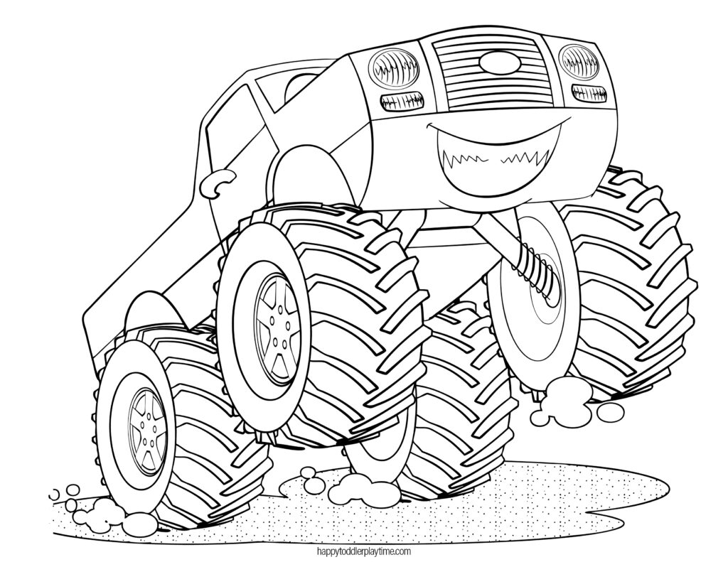 Free Monster Truck Coloring Pages For Kids Happy Toddler Playtime Free Monster Truck Coloring Pages For Kids Happy Toddler Playtime