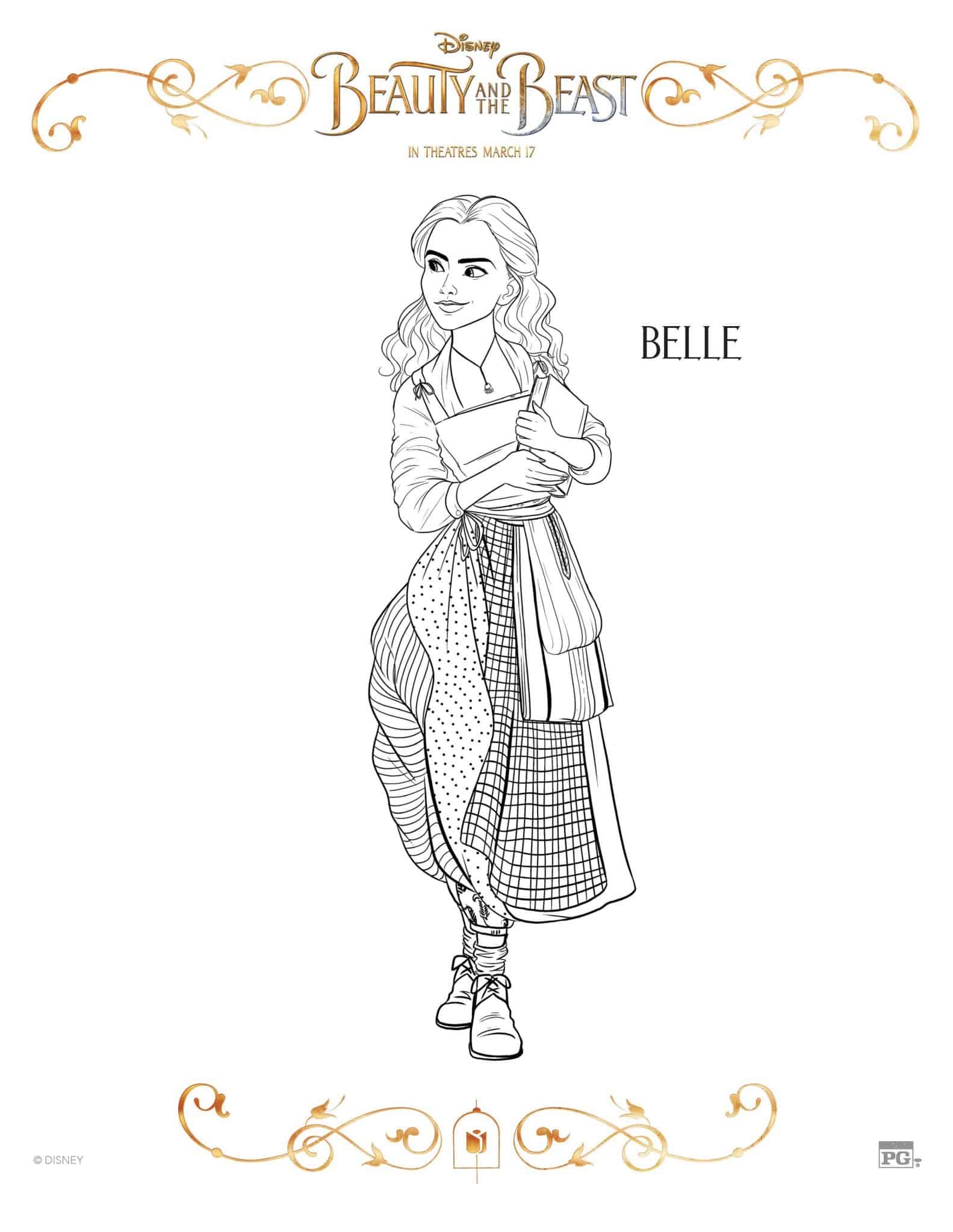 Free Printable Beauty And The Beast Coloring Pages Free Printable Beauty And The Beast Coloring Pages