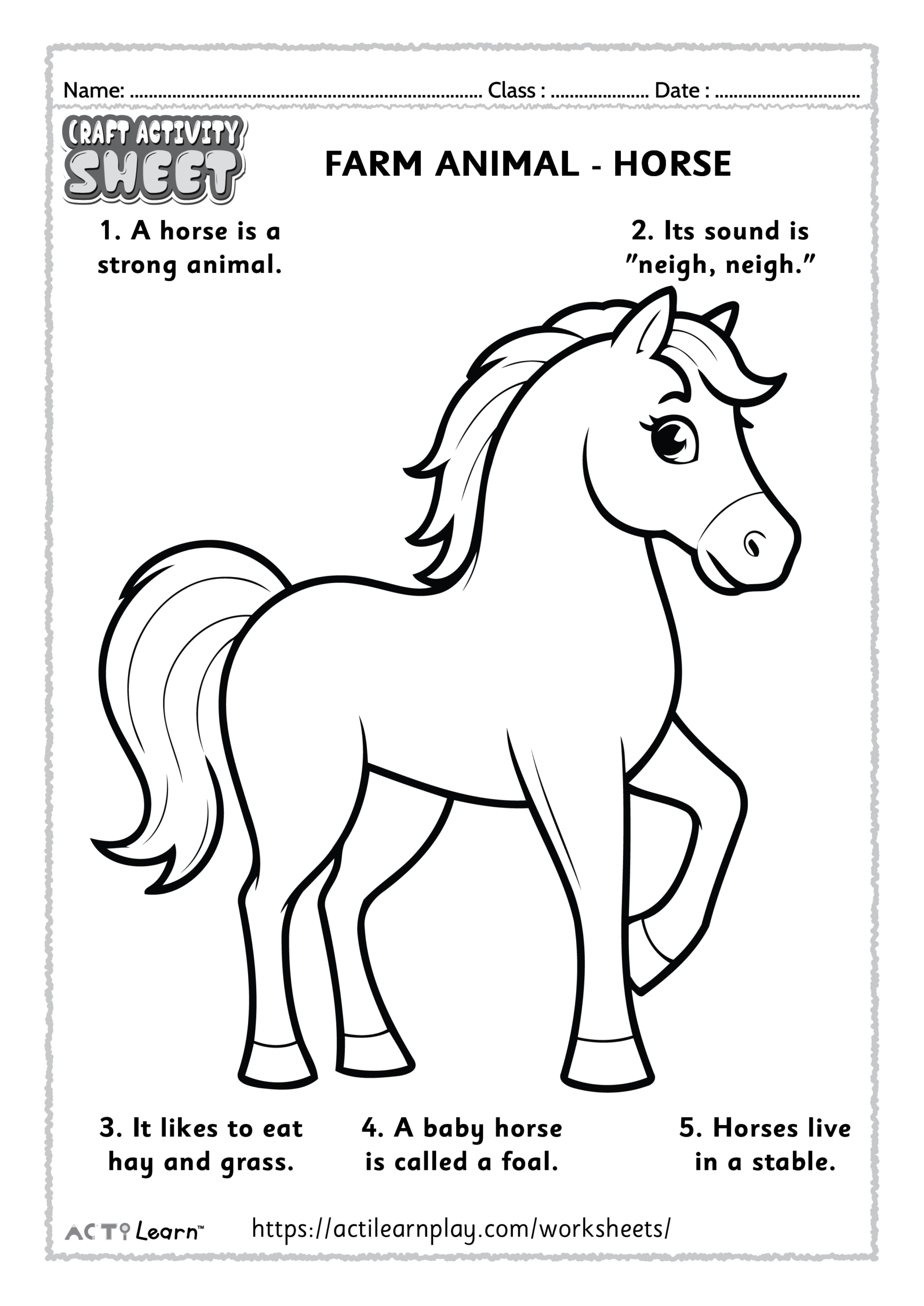 Free Printable Coloring Pages For Kids Horse Free Printable Coloring Pages For Kids Horse