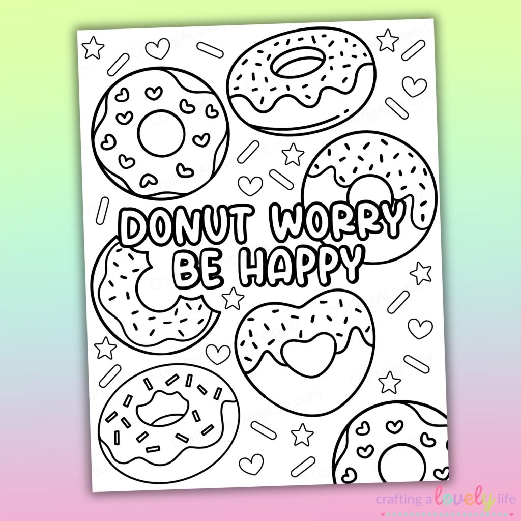 Free Printable Donut Coloring Pages Free Printable Donut Coloring Pages