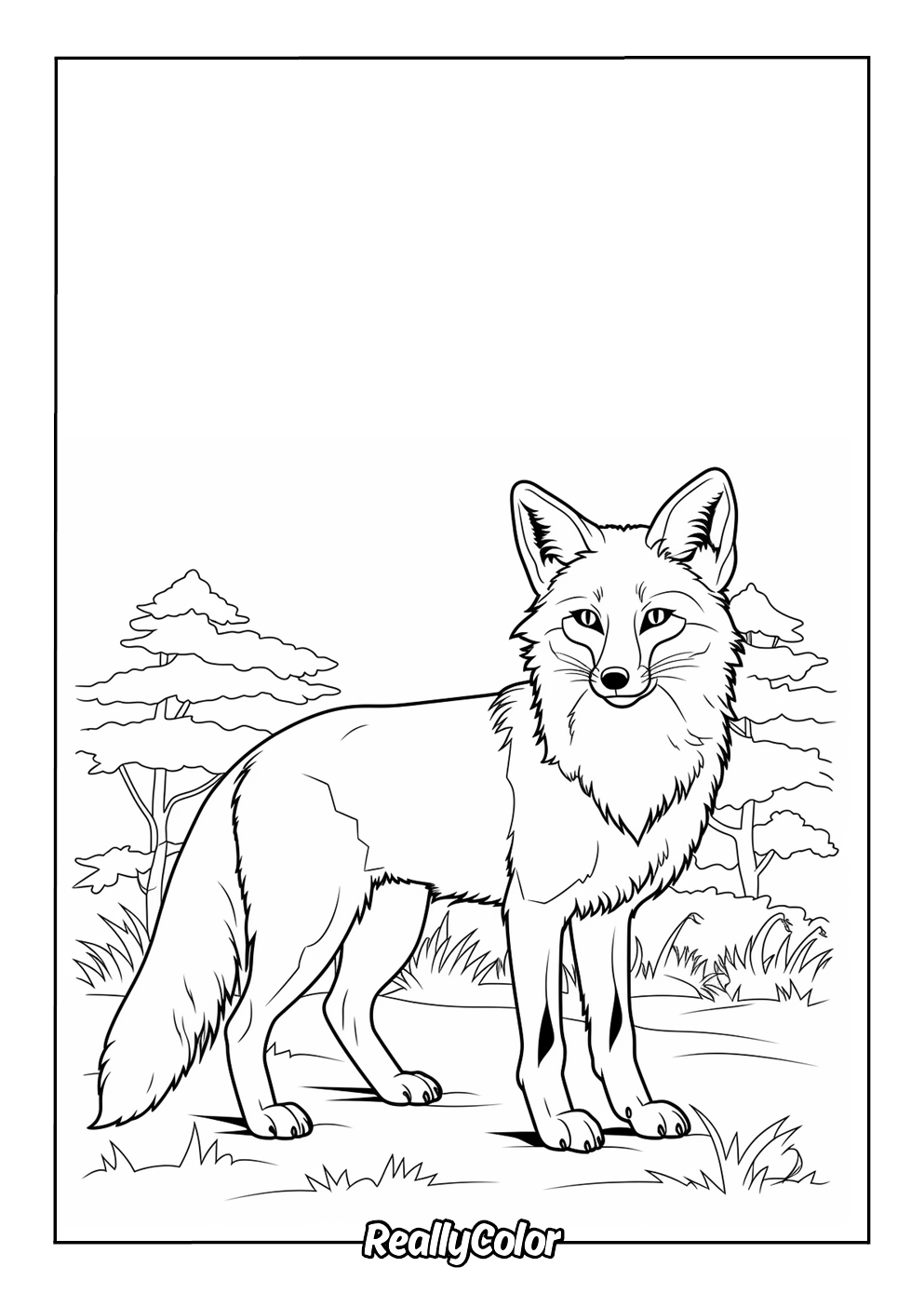 printable fox coloring pages
