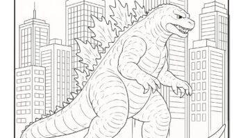 Free Printable Godzilla Coloring Pages