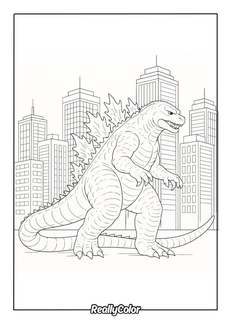 Free Printable Godzilla Coloring Pages