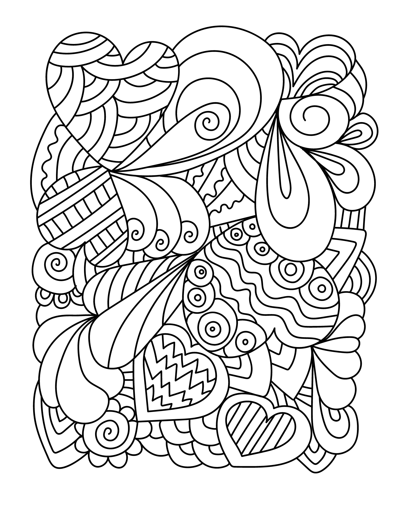 Free Printable Heart Coloring Pages For Kids And Adults Free Printable Heart Coloring Pages For Kids And Adults