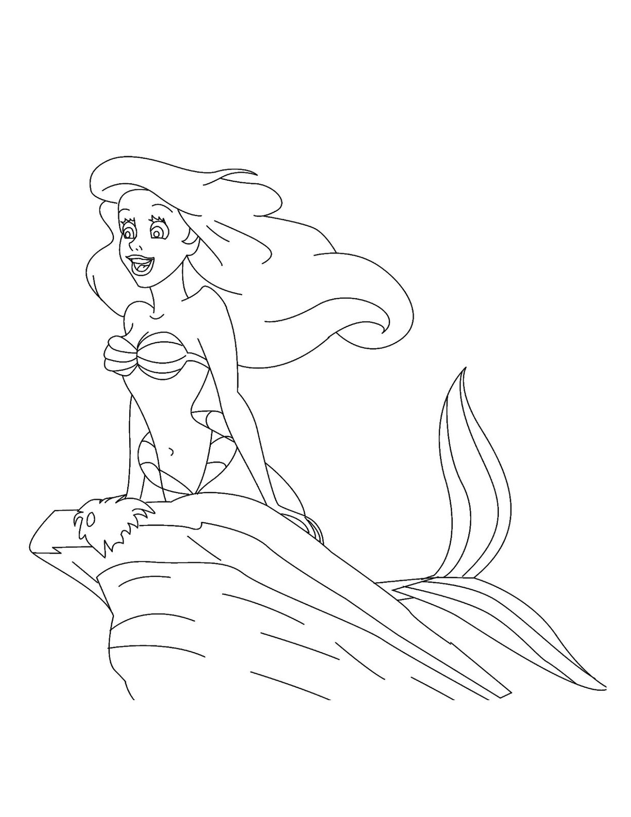 printable coloring pages little mermaid