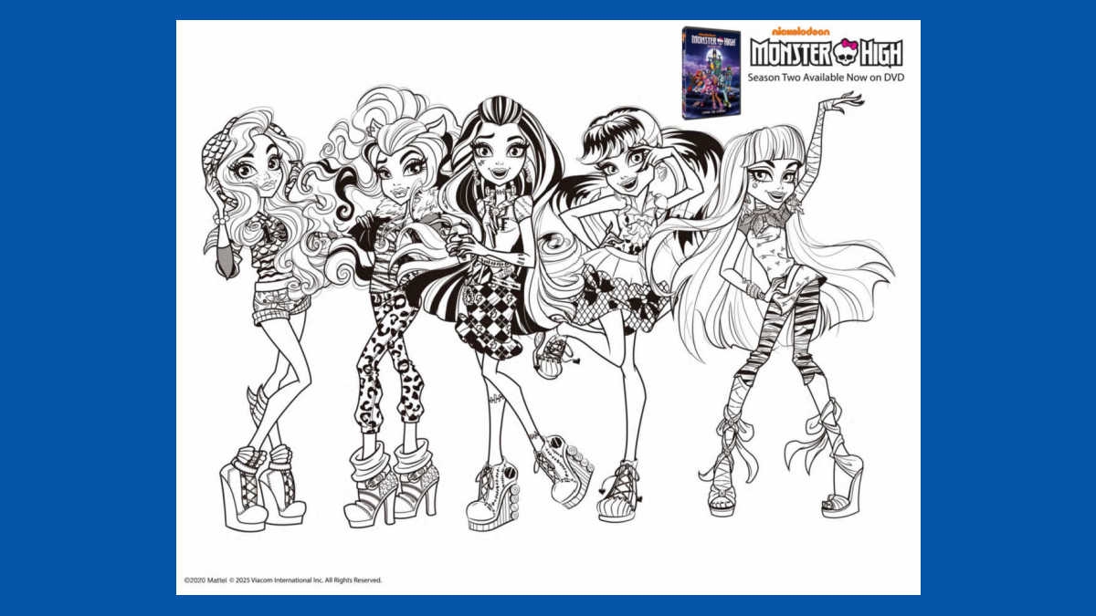 Free Printable Monster High Coloring Page Mama Likes This